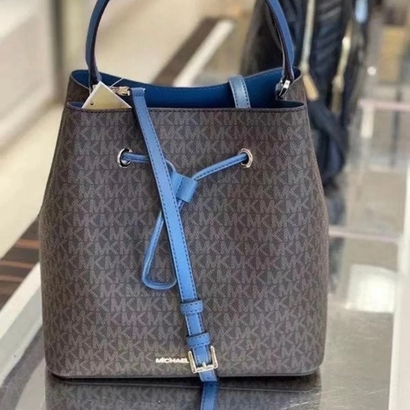 Michael Kors Suri Large Bucket Dark Chambray/Multi - Picture 7 of 11